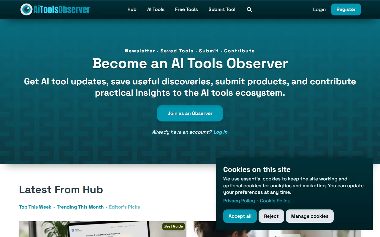AiToolsObserver screenshot