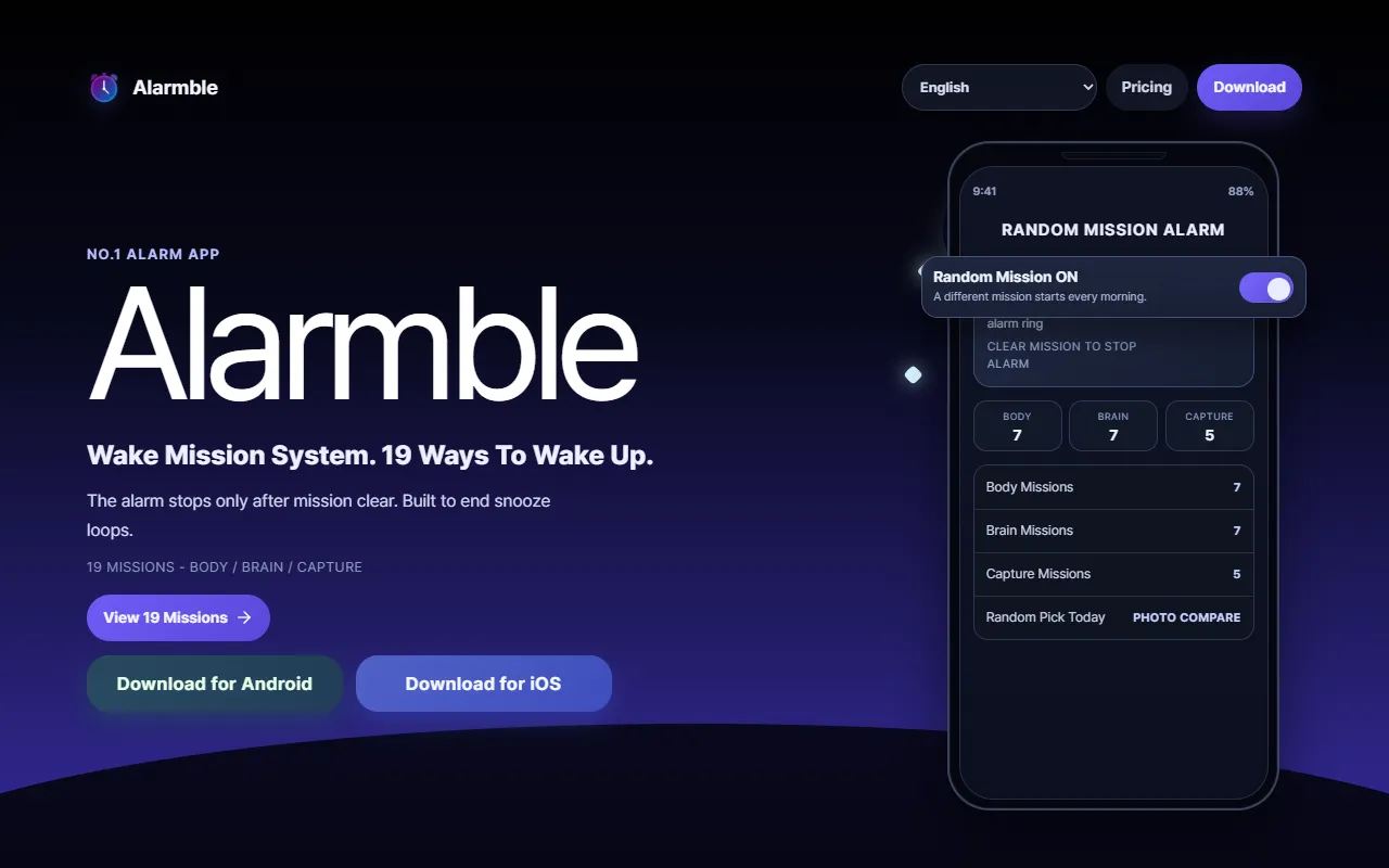 Alarmble screenshot