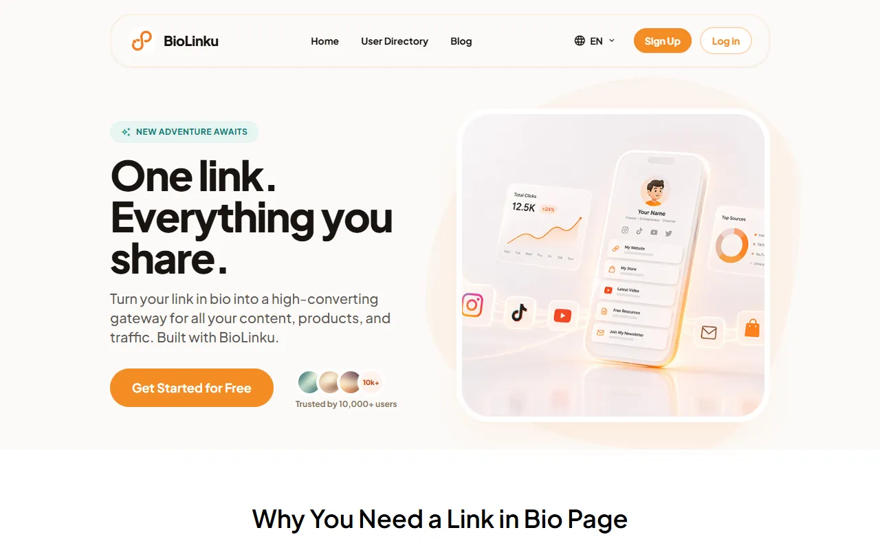 BioLinku screenshot