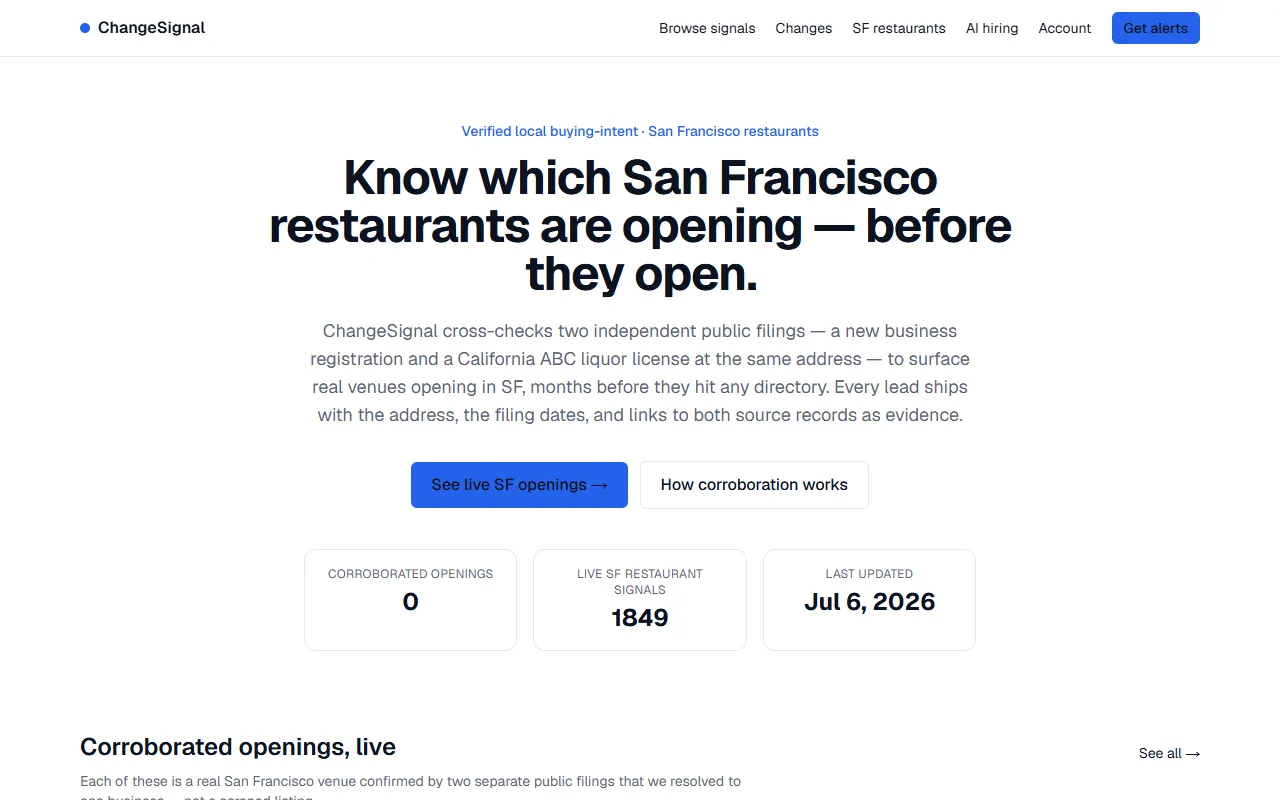ChangeSignal screenshot