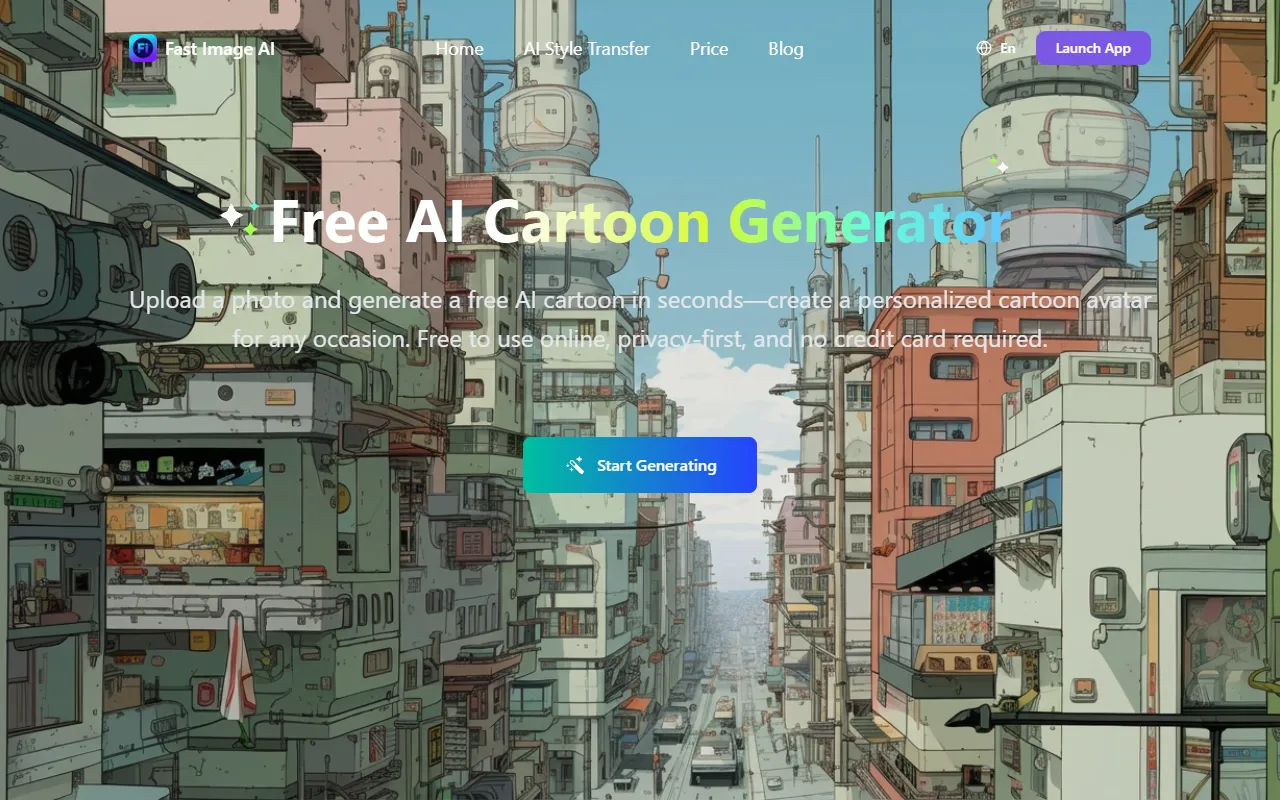 Fast Image AI Cartoon Generator