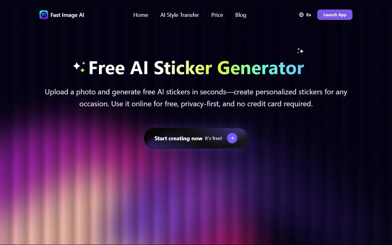 Fast Image AI Sticker Generator