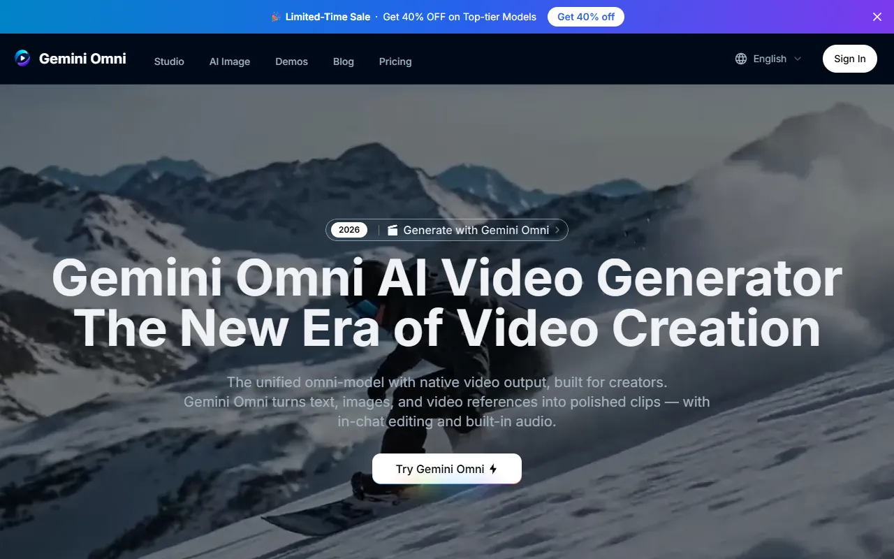 Gemini Omni AI Video Generator screenshot