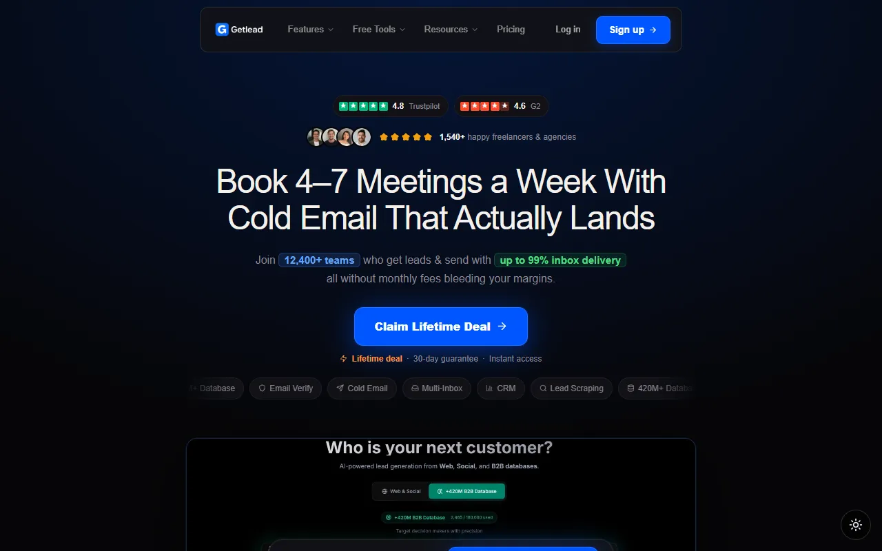 Getlead screenshot