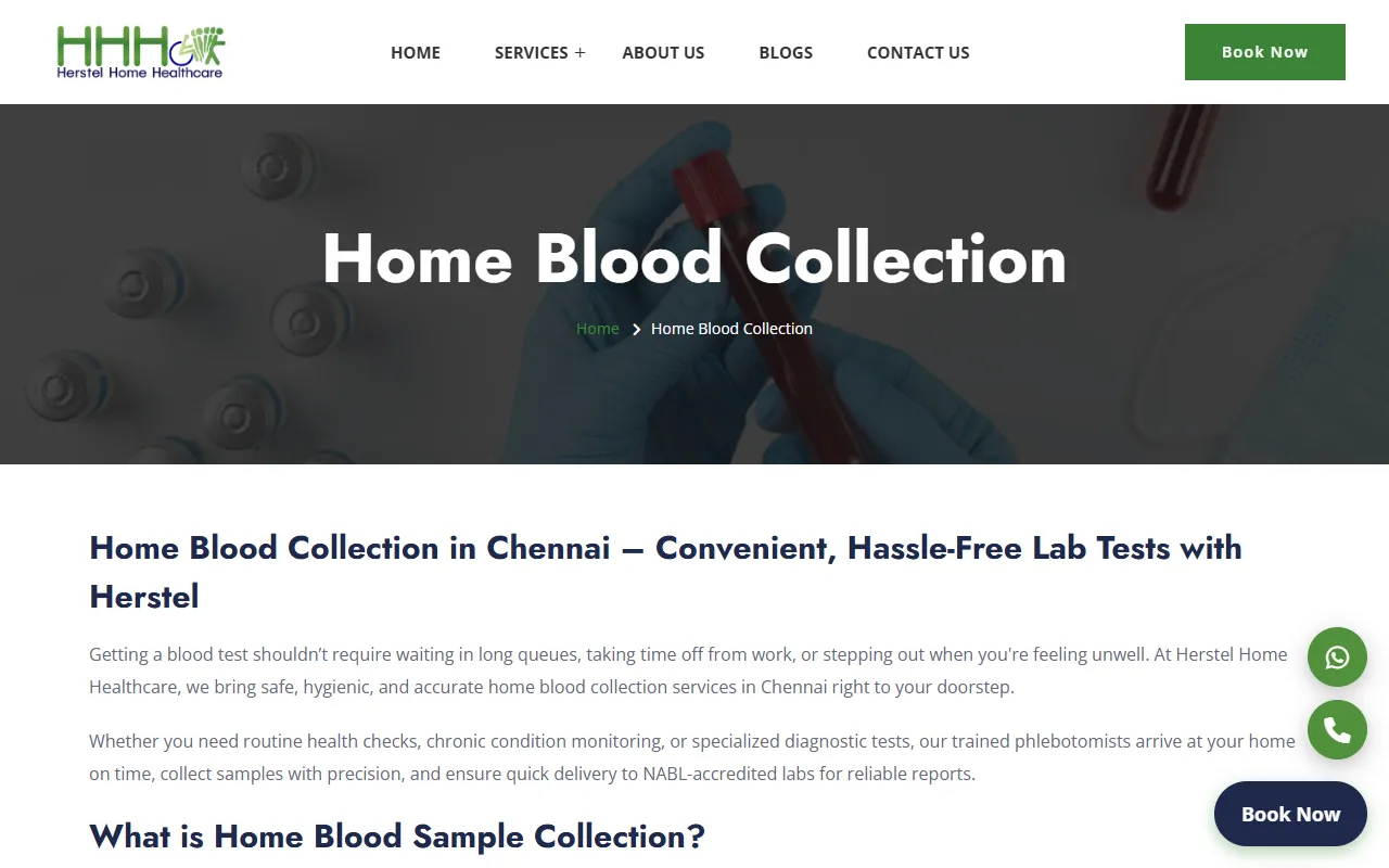 Lab test at home Chennai screenshot