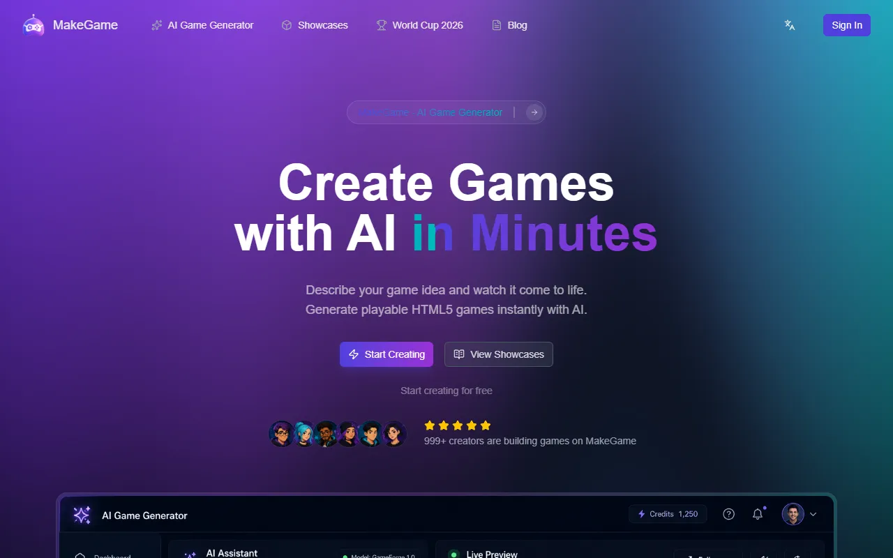 MakeGame – Create Games with AI screenshot