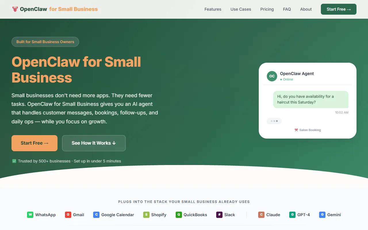 Openclaw For Small Business screenshot
