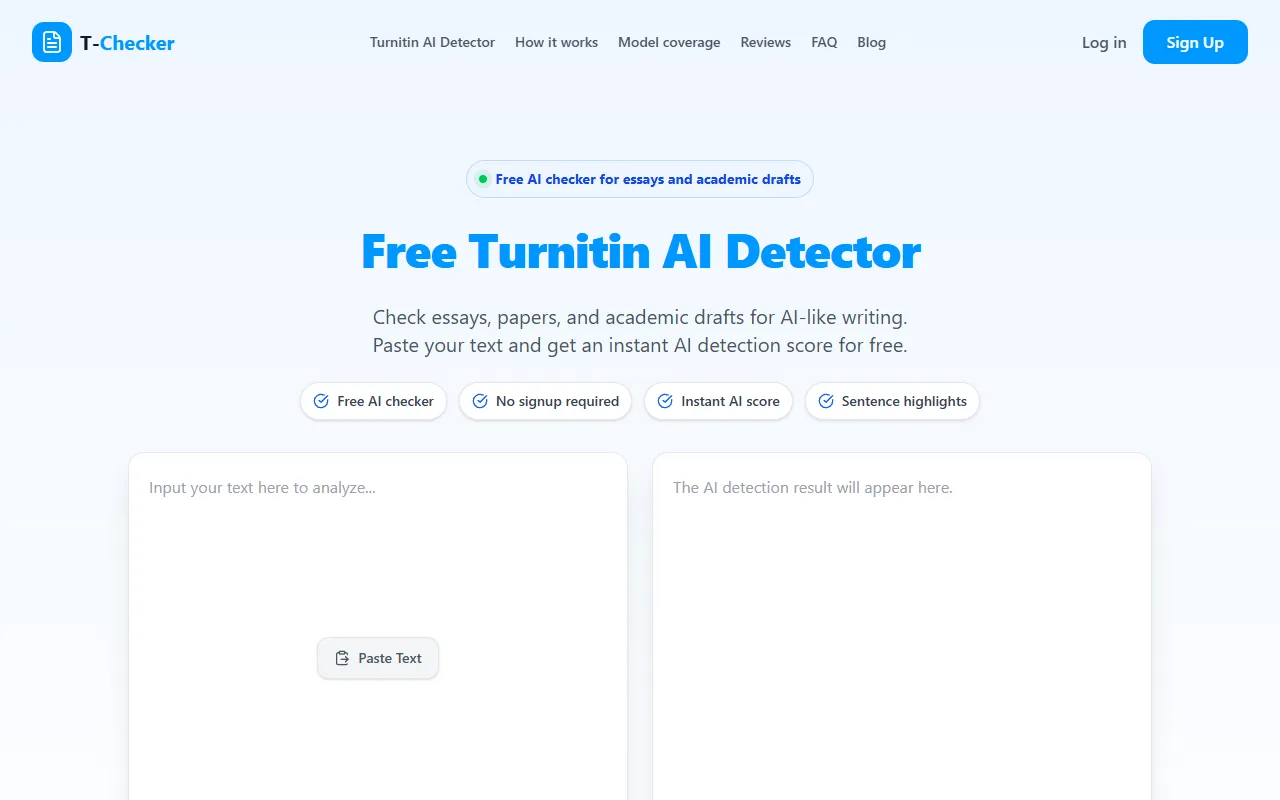 Turnitin AI Detector screenshot
