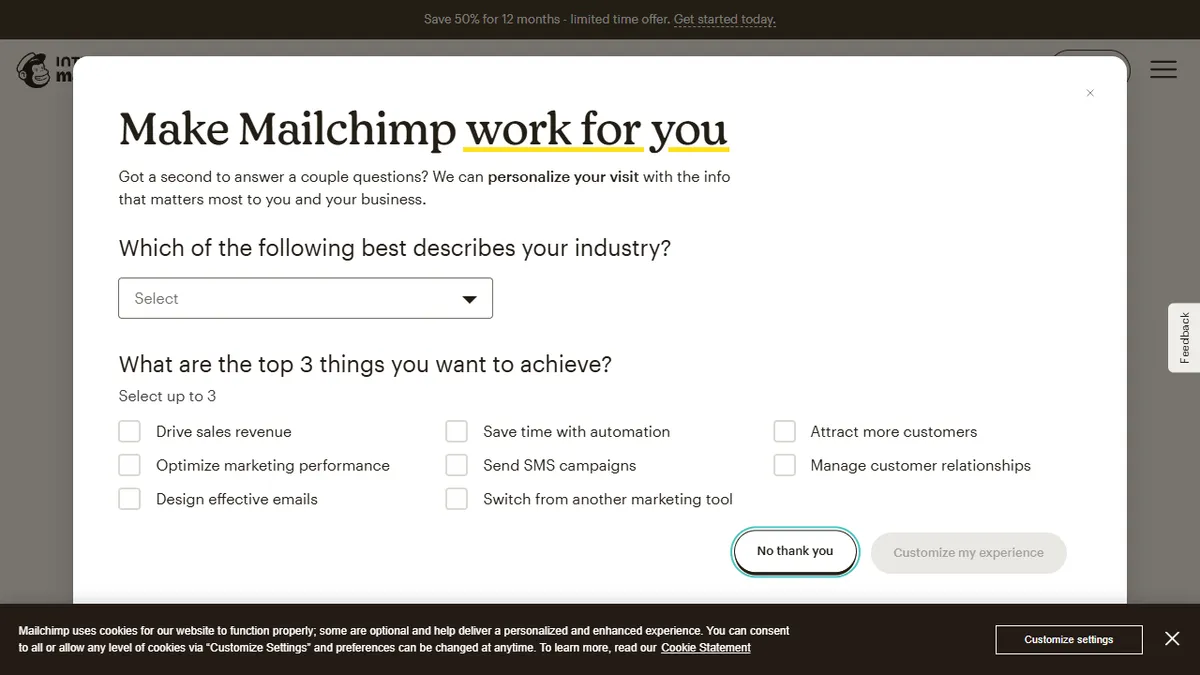 Mailchimp's AI-driven campaign tools.